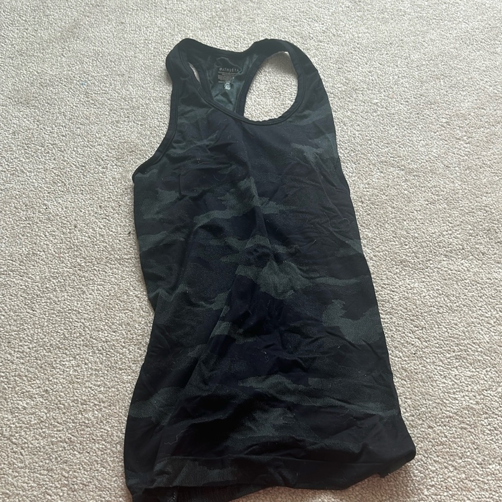 womens athleta black camo tank